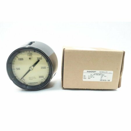 ASHCROFT Pressure Gauge 4-1/2in 0-3000psi 1/4in Npt 45-1279-SS-02B-3000